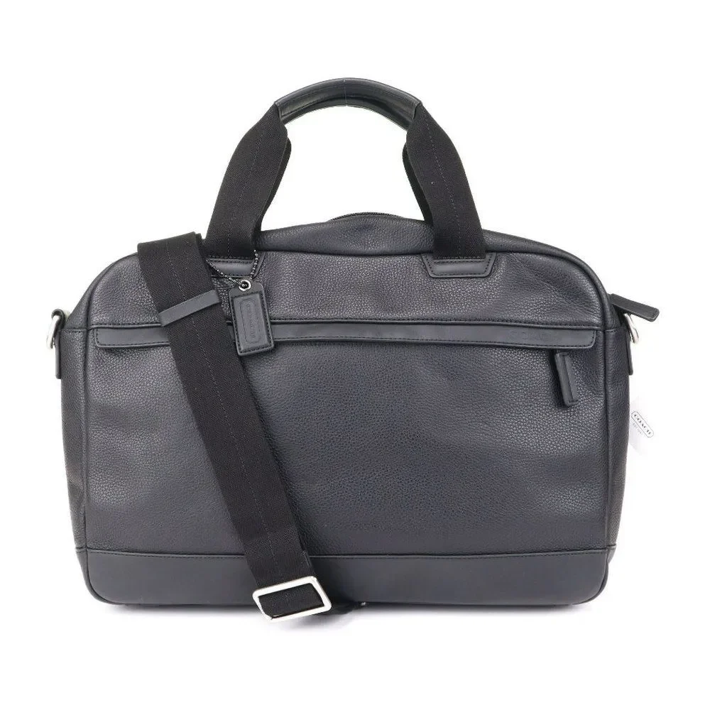 Coach Camden Leather Zip Top Briefcase 70927 Black
